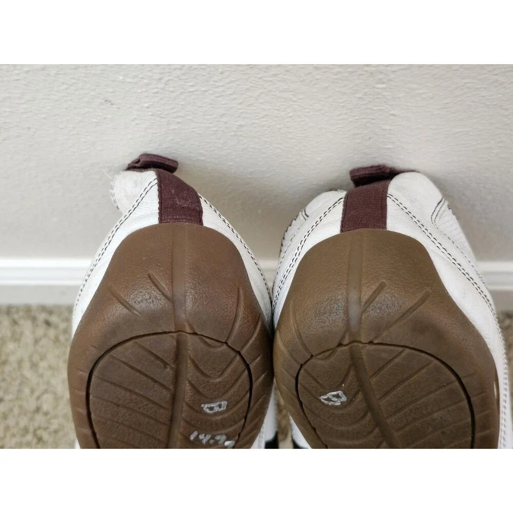 Cole Haan Mens 9.5M White Brown Leather Driving Casual Sneakers Shoes 1C04028